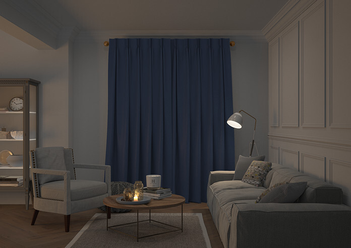 Sunningdale, Indigo - Made to Measure Curtains - Image 7